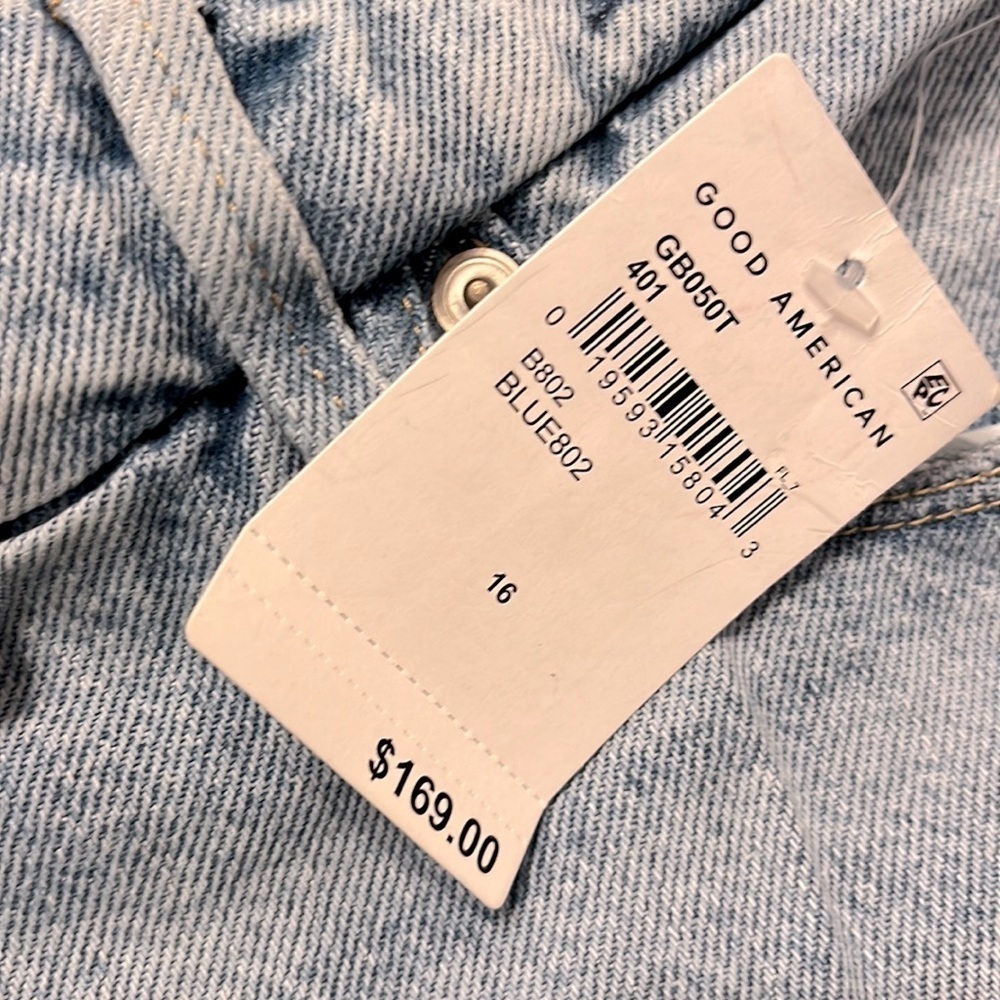 NEW GOOD AMERICAN - Good Boy Vintage Inspired curvy Jean with Tummy Tech - Picture 14 of 15